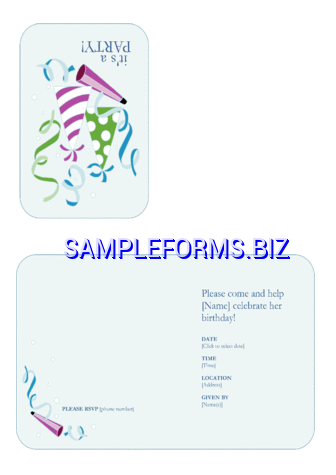 Birthday Invitation Template 3 docx pdf free